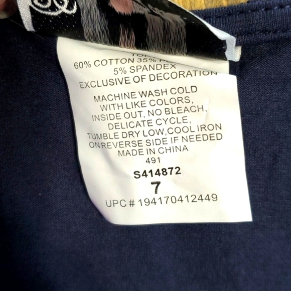 NWOT Rare Editions Solid Knit Navy Top Polka Dot Shorts Nautical Beach Set Sz 7 - Picture 16 of 17